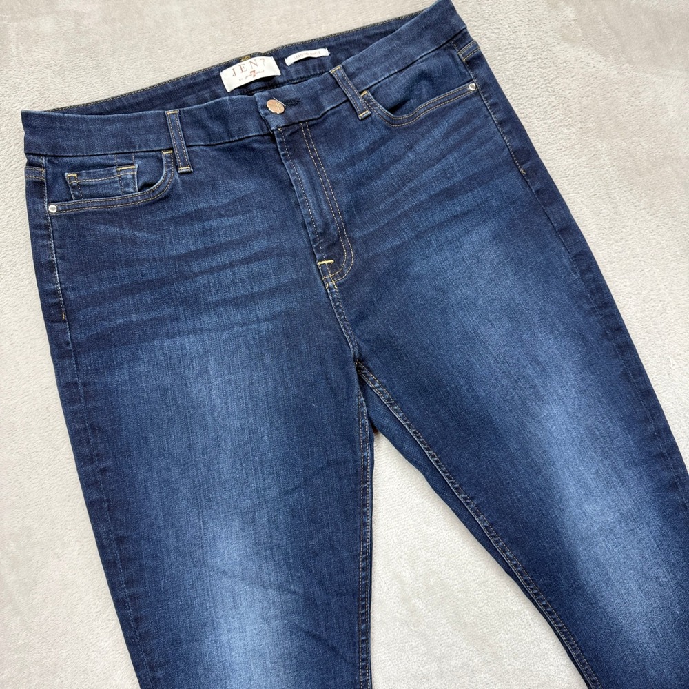 JEN7 by 7 For All Mankind Jeans Women 14 Whiskered Dark Wash Denim Legging Ankle